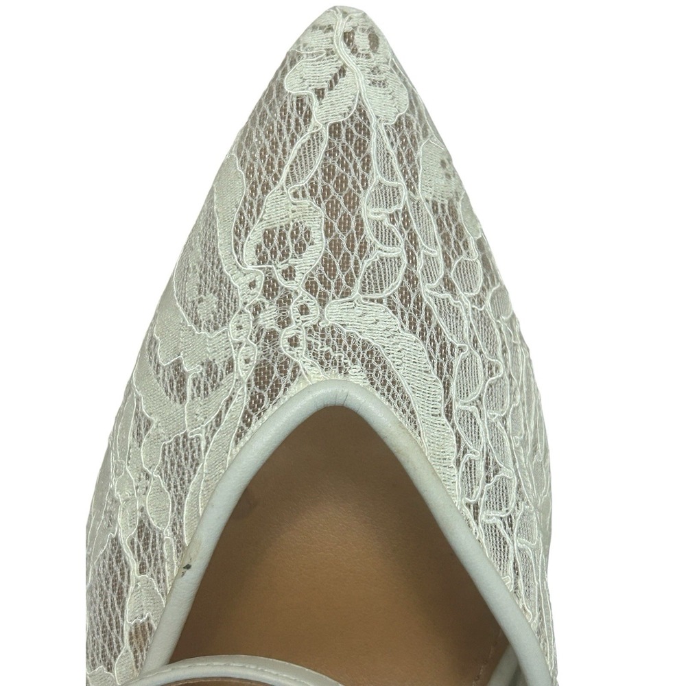 Dolce Vita "Katik" White Floral Lace Pointed Toe Mule Pumps SZ 8.5 NWT - Picture 7 of 8